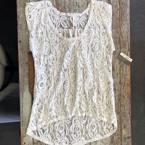 Cream lace top